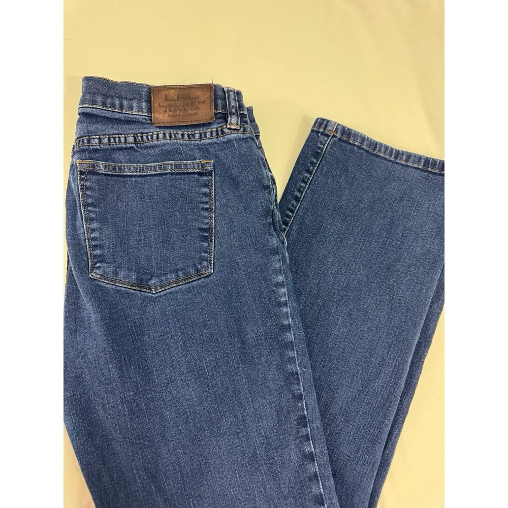 Lauren Ralph Lauren Womens 10 Blue Straight‎ Leg Denim